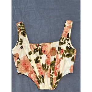 SHEIN Rose Floral‎ Corset XS In EUC!